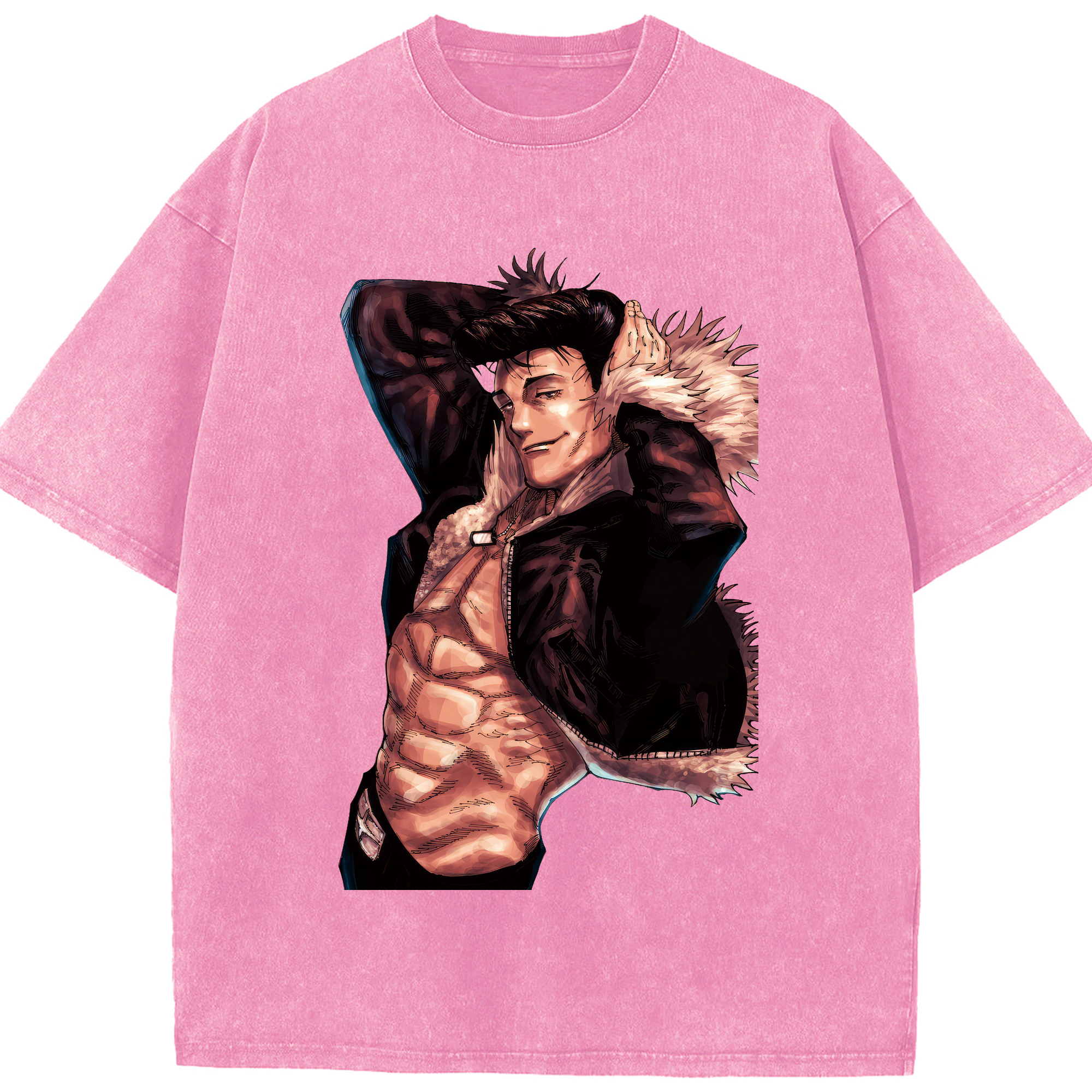 （画像用） 呪術廻戦 Jujutsu Kaisen 綿100% ヴィンテージ風 半袖Tシャツ（フロントプリント）